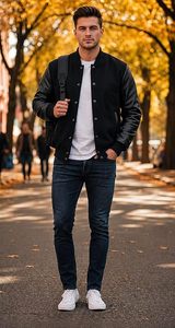Blouson Bomber Universitaire d'Hiver Personnalisé de Haute Qualité, Imprimé en Sérigraphie OEM, Manches en Laine, Col Montant, Logo Imperméable sur le Devant, Unisexe - Product Image 4