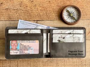 Cartera de cuero genuino delgada informal retro para hombre, tarjetero multitarjeta de alta calidad, vintage, de alta calidad, para hombre - Product Image 5