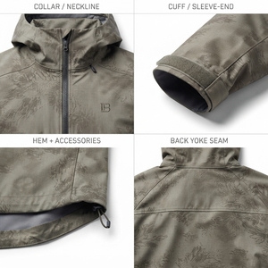Chaqueta Impermeable de Caza de 3 Capas para Hombre, Diseño A-TACS Camo, Ropa Exterior Táctica, Chaqueta Impermeable Personalizada - Product Image 4