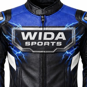 Chaqueta de Cuero para Motocicleta Wida Sports Premium, Diseño de Carreras Azul, Equipo de Protección para Motociclistas, Proveedor Mayorista 2026 - Product Image 3