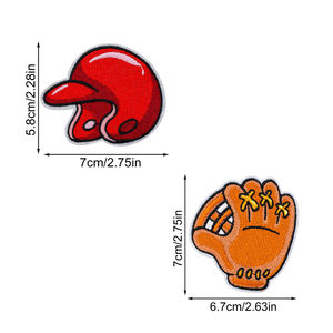 Patchs thermocollants en PVC brodés sur toile écologique pour casques de sport, battes, gants, ballons, vestes, sacs, chapeaux et projets DIY - Product Image 2