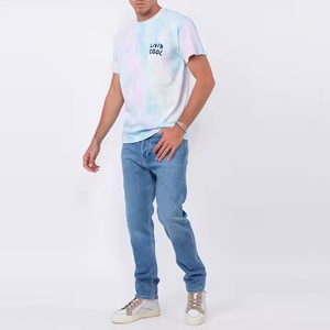 T-shirts tie-dye pour hommes, couleur personnalisable, haute qualité, 100% coton, coupe ample, respirant, vente en gros, fabriqué au Pakistan - Product Image 1