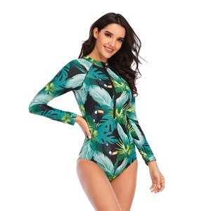 Women's <b>Long</b> <b>Sleeve</b> Rash Guard for Diving <b>Swimming</b> Cotton/Polyester/Spandex Customizable Color Logo Customizable Design Digital - Product Image 5