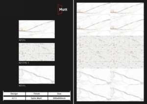 Elegantes azulejos de porcelana mate con acabado satinado de 300x600 mm diseñados para complementar la arquitectura moderna con una composición robusta y un aspecto sereno. - Product Image 4