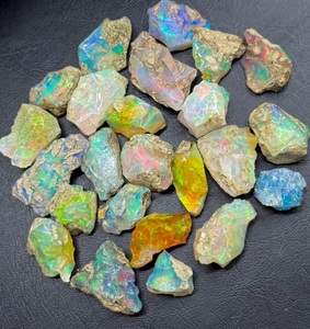 MRGEMS Opale de feu naturelle brute non taillée 2-3 carats, effet chromatique, pour la fabrication de bijoux, Modèle 094, Troisième partie - Product Image 4