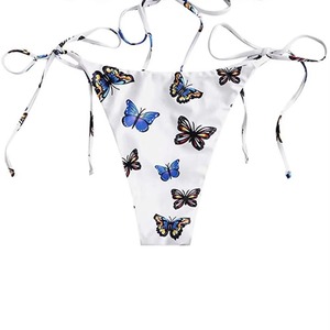 High Quality Women's High Waist 2-Piece <b>Bikini</b> <b>Set</b> Front Logo Quick Dry Spandex/Polyester Animal Print Plunge Neck Beachwear - Product Image 4