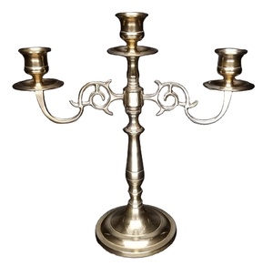 Haute qualité Vintage métal laiton bougeoir meilleur prix mariage Accent lampe bougie pilier support pour usage domestique excellent moule - Product Image 1