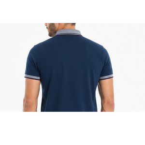บริการ OEM เสื้อกอล์ฟผู้ชาย ผ้าฝ้ายถัก 100% แขนสั้น ทรงปกติ ระบายอากาศได้ดี เป็นมิตรกับสิ่งแวดล้อม พร้อมโลโก้แบบกำหนดเอง - Product Image 5