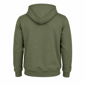 Ensemble de survêtement essentiel vert olive avec sweat à capuche et pantalon, tenue 100 % coton de qualité supérieure, vente en gros OEM - Product Image 4