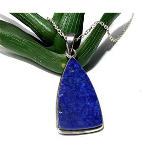 Colgante de Piedra Preciosa de Lapislázuli Natural, Plata de Ley 925, Forma de Gota de Agua, Estilo Bohemio, Certificado por Terceros, Joyería Hecha a Mano - Product Image 4