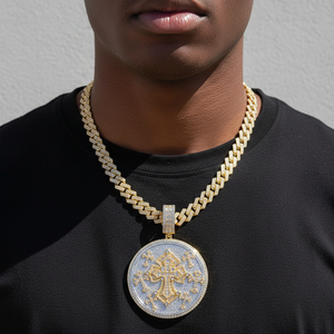 Collar con Colgante de Perro Estilo Hip Hop, Chapado en Oro de 14K, Certificado, con Micro Pavé de Moissanita, Joyería Unisex - Product Image 4