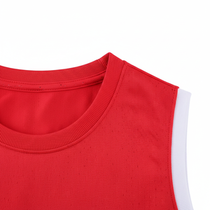 Maillot de basket-ball réversible personnalisé pour équipe, design uni, unisexe, ensemble uniforme 100% polyester à séchage rapide - Product Image 3