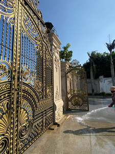 Puerta Ornamental de Hierro Forjado, Diseño Clásico y Moderno, Puerta Metálica Personalizada para Jardín, Villa, Entrada Residencial - Product Image 3