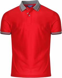 T-shirt polo pour homme uni de qualité supérieure, en gros, vêtements décontractés d'été, tissu doux - Product Image 1