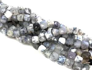 Wholesale Hot Selling Natural Dendrite Opal Box Shape Gemstone Beads Strands <b>String</b> 7-8mm Loose Beads For Women Jewelry - Product Image 2