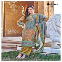 Koleksi Terbaru Jam Satin dengan Cetak Digital & Lengan Lonceng - Koleksi Salwar-Suit Siap Pakai dengan Pinggiran Renda Mewah - Busana Wanita