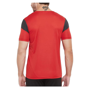 Mens <b>Red</b> <b>and</b> <b>Black</b> Gym Training T Shirt High Elastic Fabric Soft Touch Fitness <b>Top</b> for Mens Running Yoga Tee OEM Custom Brand - Product Image 4