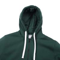 Vente directe usine – Ensemble de survêtement vintage uni pour homme, grandes tailles, comprenant un sweat à capuche zippé vert foncé et un pantalon de jogging