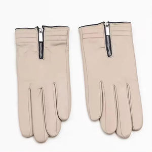 Guantes de cuero elegantes para hombre, guantes de cuero a la moda, guantes de cuero genuino, guantes de cuero para invierno, guantes de cuero casuales - Product Image 1