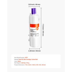 Filtro Acqua Certificato in Plastica per Frigorifero, Ricambio con Blocco di Carbone per Acqua Potabile Chiara, Rimuove Cloro e Sapore - Product Image 4