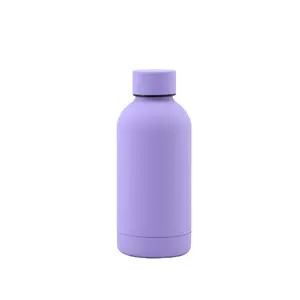 Botol air baja tahan karat cat karet, botol air olahraga luar ruangan Vacuum Flask perjalanan 350ml 500ml 750ml