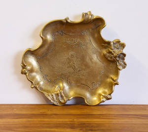 Factory OEM Custom <b>Large</b> Rough Cast Aluminum Bowl Decorative Golden Metal Centerpiece Bowl for Living Room Coffee Table Decor - Product Image 2