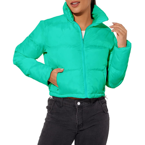 High Quality Winter Long Sleeve <b>Cropped</b> <b>Puffer</b> Women <b>Jacket</b> With Customized Design Printed Wholesale Unisex Latest Fashion - Product Image 2