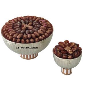 ฐานไม้เคลือบเงาสำหรับวางช็อคโกแลตทรงกลมสำหรับงานแต่งงานงานปาร์ตี้ของหวานแท่นวางช็อคโกแลตดีไซน์โบราณ - Product Image 1