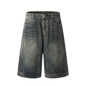 Shorts en jean classiques décontractés en toile, légers, respirants, coupe ajustée, coutures durables, lavage facile - Product Image 1
