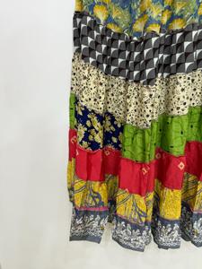 Handmade <b>Silk</b> Patchwork <b>Skirt</b>, Bohemian Long <b>Skirt</b>, Boho Indian <b>Skirt</b>, Festival <b>Skirts</b>, Elastic Waist Flowy <b>Skirt</b>, Women <b>Skirt</b> - Product Image 2