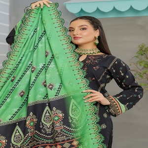 Costumes 3 pièces en lin pakistanais pour femmes Bin Hameed Salwar Kameez Dupata robe indienne vente en gros du Pakistan et de l'Inde - Product Image 1