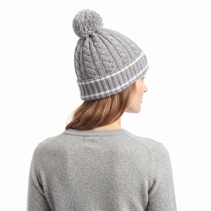 Bonnet en acrylique tricoté uni, chaud, unisexe, avec logo personnalisé, pour l'hiver, vente en gros - Product Image 5