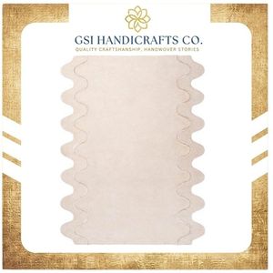 Tapis rectangulaire uni tendance moderne en coton biologique tissé plat antidérapant pour salon - Product Image 2