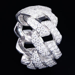 925 Sterling Silver Moissanite Pear Cut <b>Ring</b> Unisex Women <b>Men</b> Gift Party Wedding Anniversary Luxury Gemstone Pave Setting Bell - Product Image 2