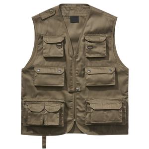 Gilet de chasse en toile Cordura orange pour l'été - Léger, respirant, multi-poches, doublure amovible personnalisée, unisexe - Product Image 5