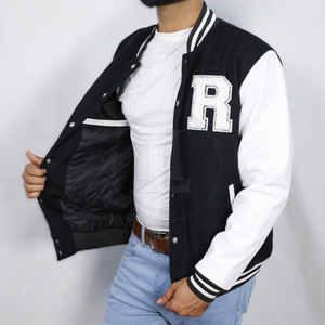 Best Price 100% Cotton <b>Letterman</b> <b>Jacket</b> Customized Logo Front Private Label Winter <b>Jacket</b> for Sale - Product Image 4