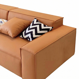 Elegant Two Seat Couch 220x90cm Wooden <b>Frame</b> Foam Fabric Sofa Minimalist Vietnam Design - Product Image 2