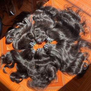 ขายส่งธรรมชาติสีดําต่อผมมนุษย์ตรงกลุ่มผม,ผมตรงเวียดนามดั้งเดิม - Product Image 3