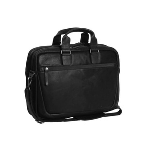 Classic Black Leather Laptop <b>Briefcase</b> for Men Luxury Business Office Bag with Professional Organizer Compartments - Product Image 6