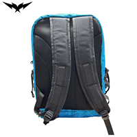 Sac à dos de sport décontracté géométrique scintillant, personnalisable avec logo d'équipe, bleu pailleté, unisexe, résistant à l'eau, grande capacité