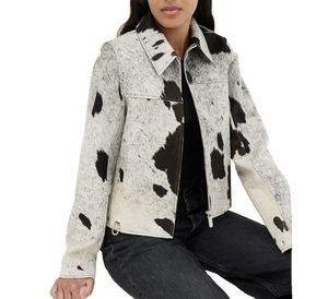 Customizable Women's Biker Varsity Quilted Leather <b>Jacket</b> with <b>Corduroy</b> Fabric Woven Detail Genuine Cowhide Leather Winter Ready - Product Image 1