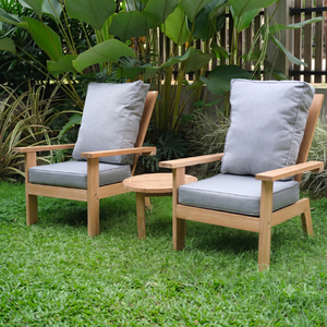 Silla Adirondack Moderna Catalina Harbor, Madera de Teca de Alta Calidad, Ecológica, Duradera, Aspecto Natural sin Acabado, para Comedor o Parque - Product Image 3