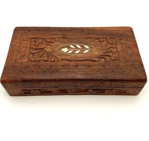 Boîte de rangement en bois personnalisée, boîte cadeau en bois, boîte en bois avec couvercle à charnière en provenance d'Inde - Product Image 2