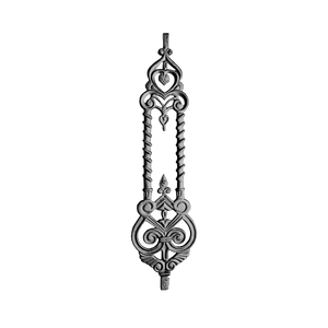 Balustrade de luxe pour balcon de villa, garde-corps en métal orné, main courante d'escalier, piquet en aluminium moulé, balustre décoratif, médaillon floral - Product Image 3