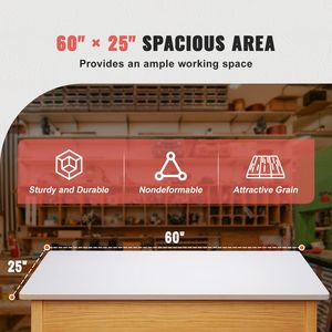 Uni 60\" X 25\" X 1\" Rectangular Countertop Height <b>Adjustable</b> Electric Standing <b>Desk</b> Frame Table Top 220.5 Lbs <b>Office</b> Furniture - Product Image 3