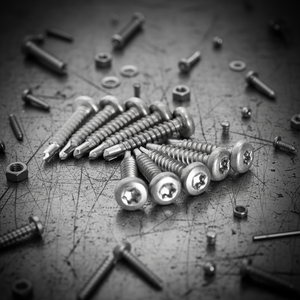 Tornillo Autorroscante PDC Modelo 7.1 de Cabeza Plana, Acero Inoxidable (304/316/410), Rosca Métrica Profunda de Paso Grueso, Acabado Natural, Phillips/Cruzado - Product Image 1