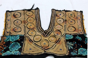 ผ้าโบฮีเมียนบันจาราปักคอสไตล์วินเทจผ้าทอรูปดอกไม้ประดับพลอยเทียมสำหรับตกแต่งเสื้อผ้า - Product Image 3