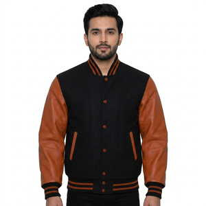 Men <b>Letterman</b> <b>Jackets</b> Custom Wool Body Leather Sleeve Embroidery Patch Personalized Casual Mens Letter <b>Jackets</b> - Product Image 6
