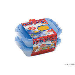 Bistro Chef Contenedor de almacenamiento de alimentos cuadrado pequeño 2P 400 - Product Image 1