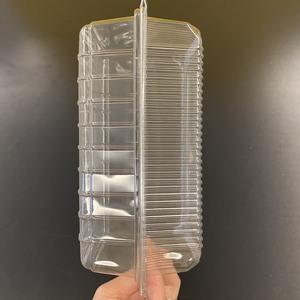 Boîte de conservation des fruits en plastique PET transparent de qualité alimentaire, écologique, jetable, avec logo personnalisé, boîte à gâteaux, vente en gros - Product Image 3